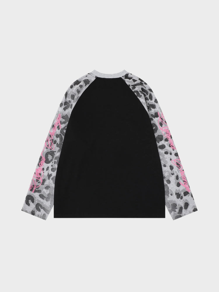 DCRB Leopard Raglan Longsleeve