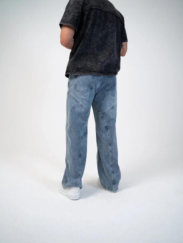 DCRB Baggy Denim Jeans - Grey/Blue