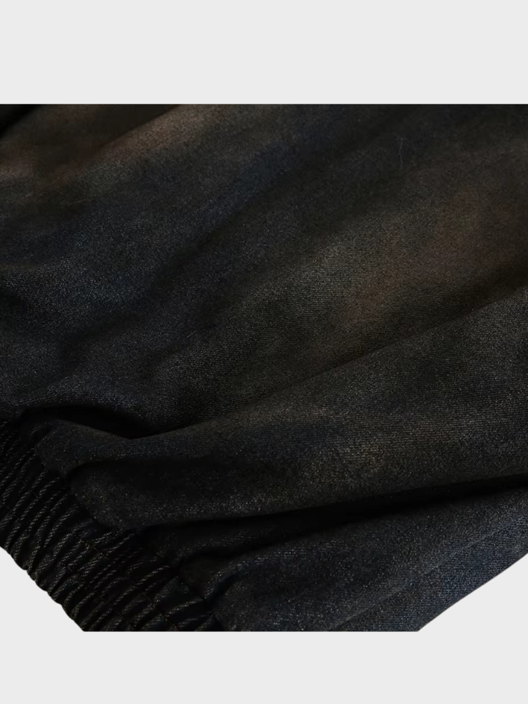 DCRB Washed Denim Fur Hooded Jacket