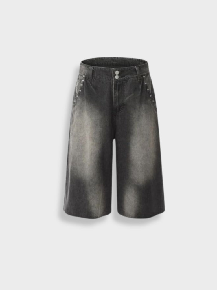 DCRB Vintage Washed Gradient Rived Jeans