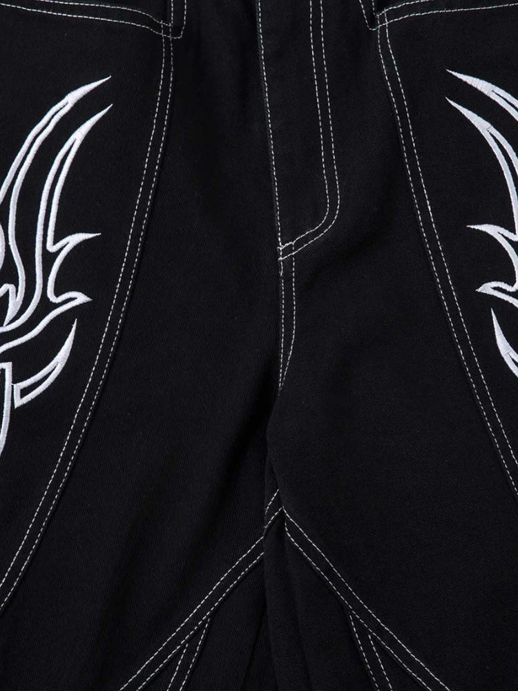 DCRB Harajuku Wide Leg Black Denim