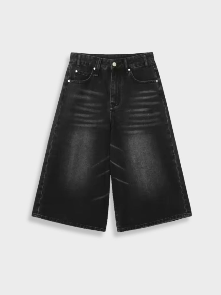 DCRB Vintage Y2K Wide Leg Denim Shorts