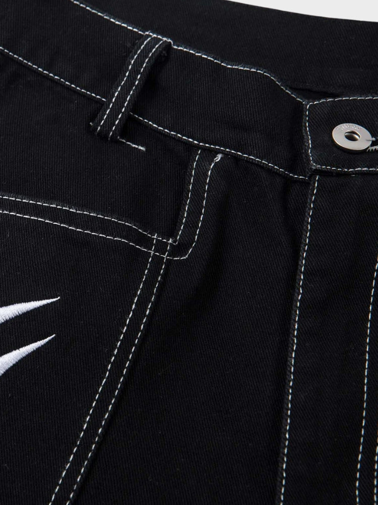 DCRB Harajuku Wide Leg Black Denim