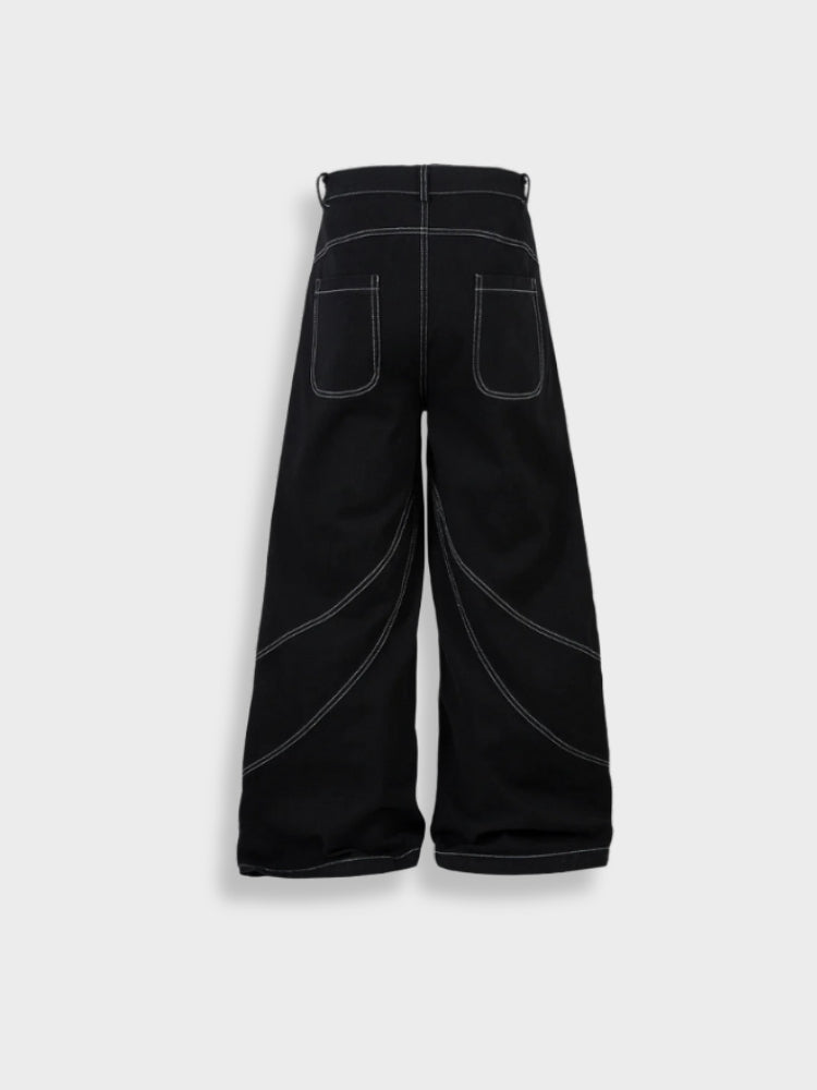 DCRB Harajuku Wide Leg Black Denim