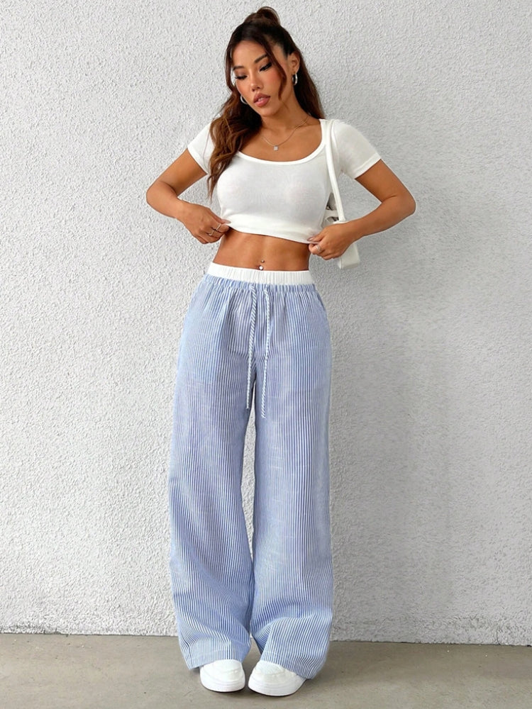 DCRB Striped Casual Y2K Pants