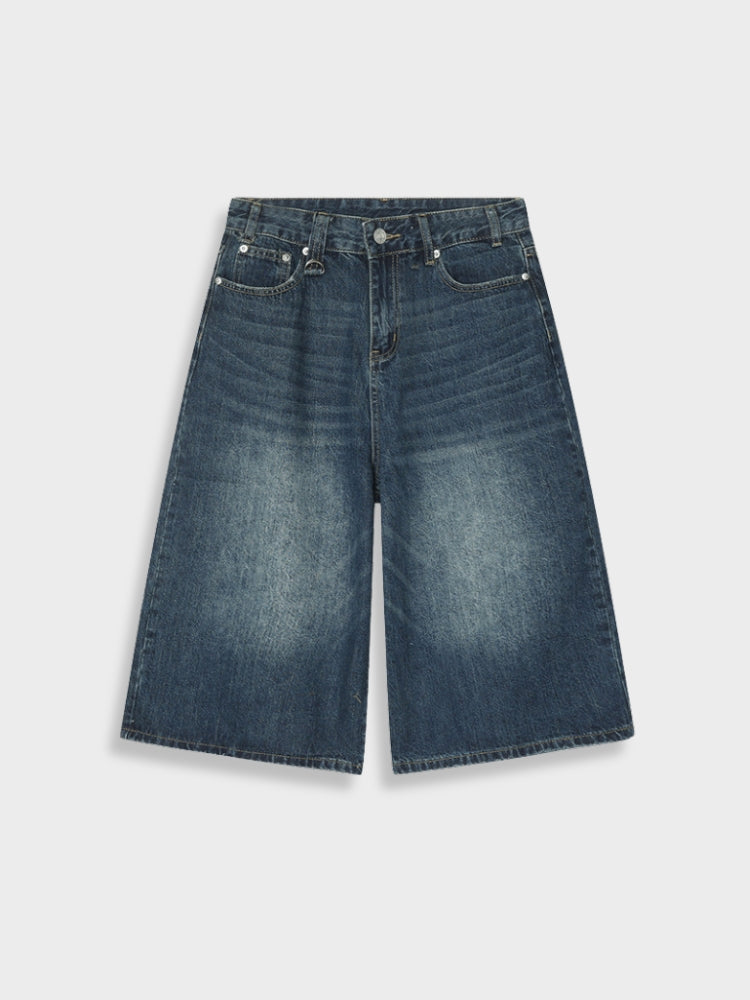 DCRB Vintage Y2K Wide Leg Denim Shorts