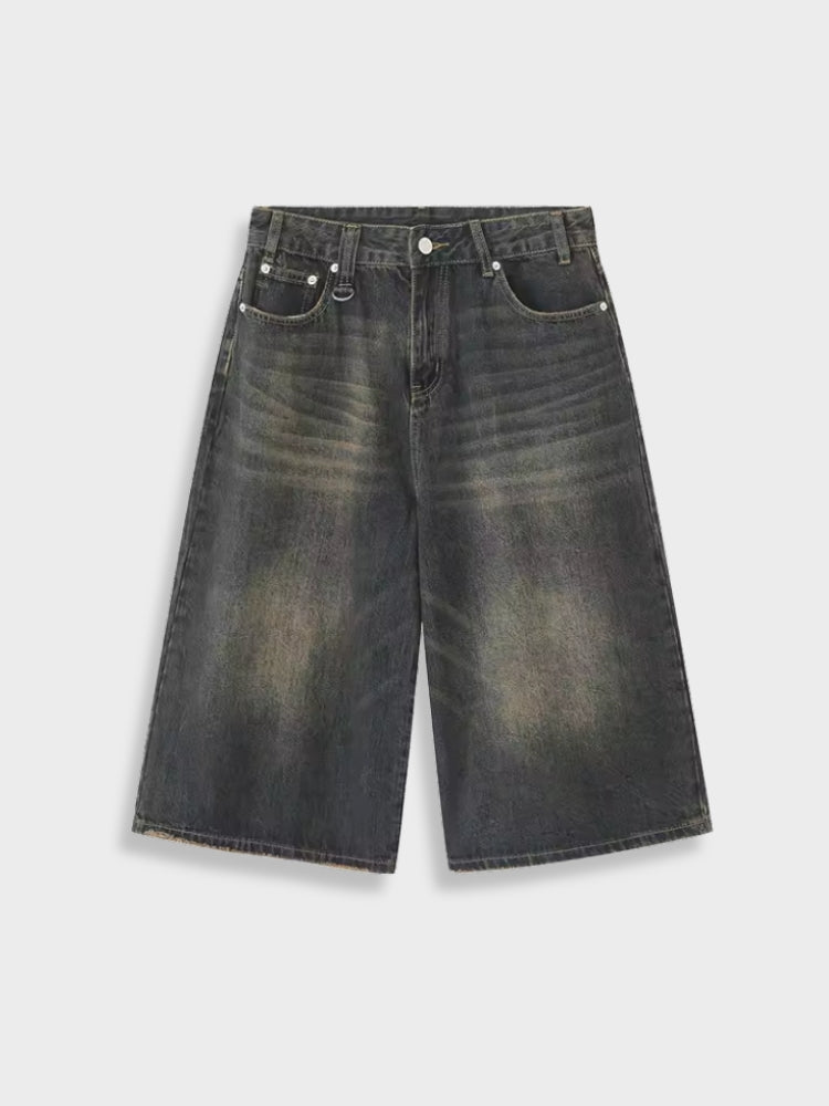 DCRB Vintage Y2K Wide Leg Denim Shorts