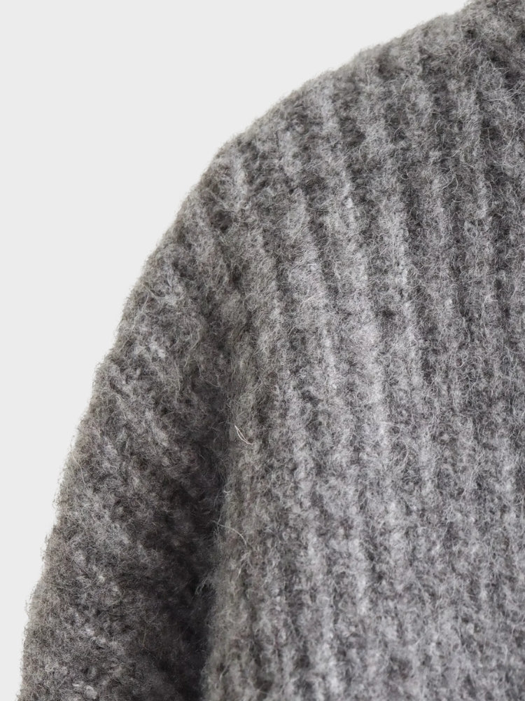 DCRB Casual Knitted Zip-up Sweater