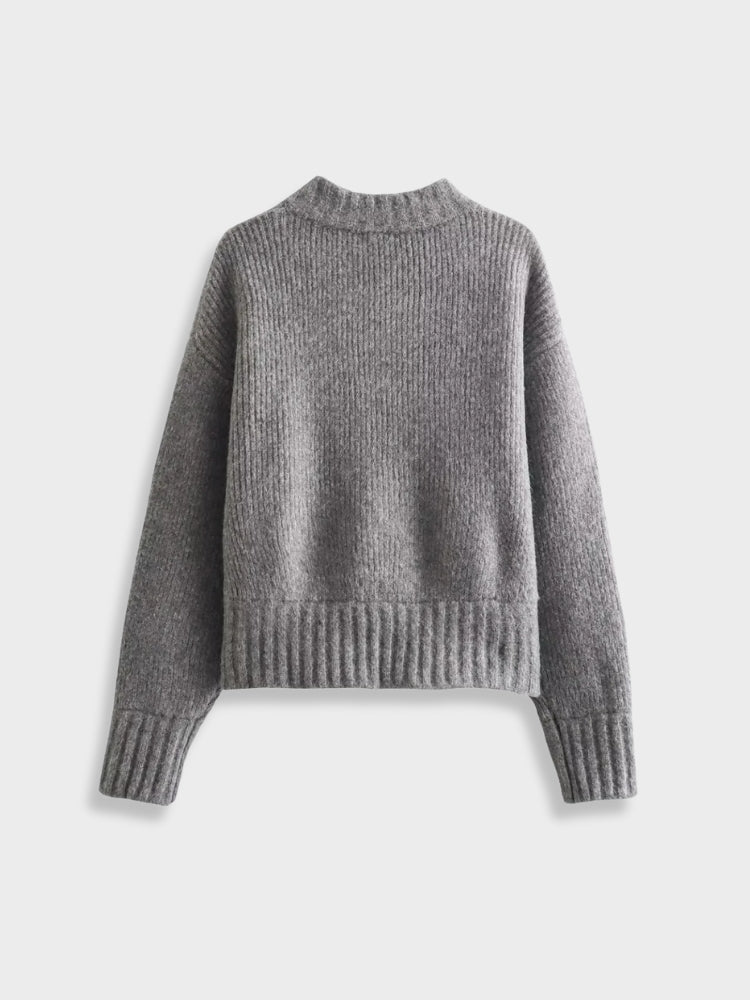 DCRB Casual Knitted Zip-up Sweater