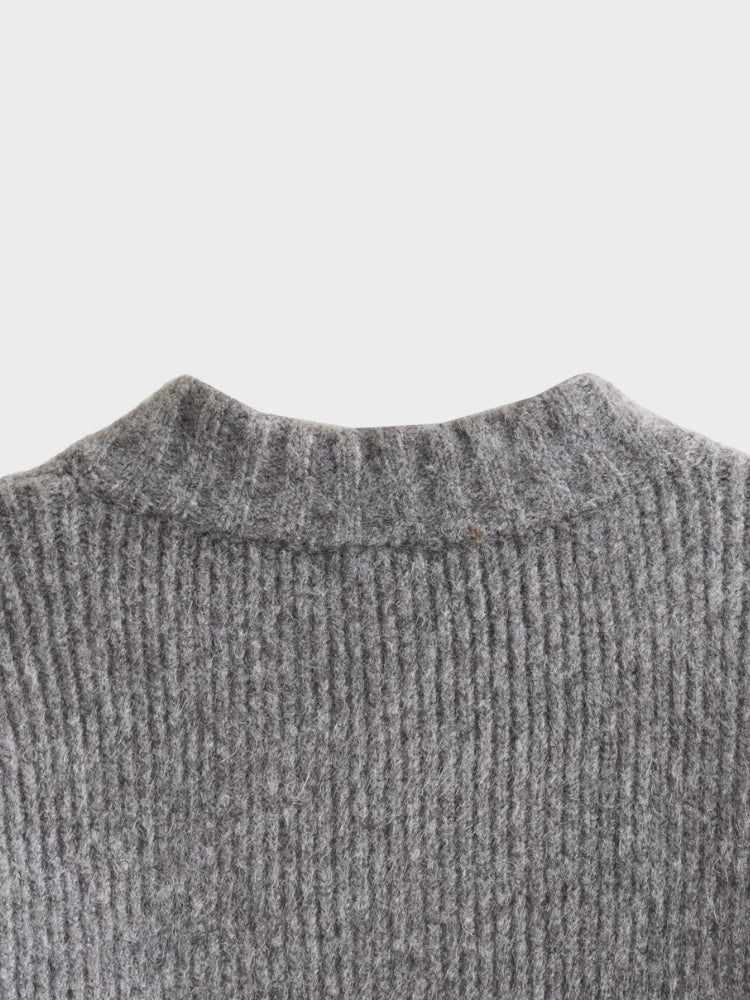 DCRB Casual Knitted Zip-up Sweater