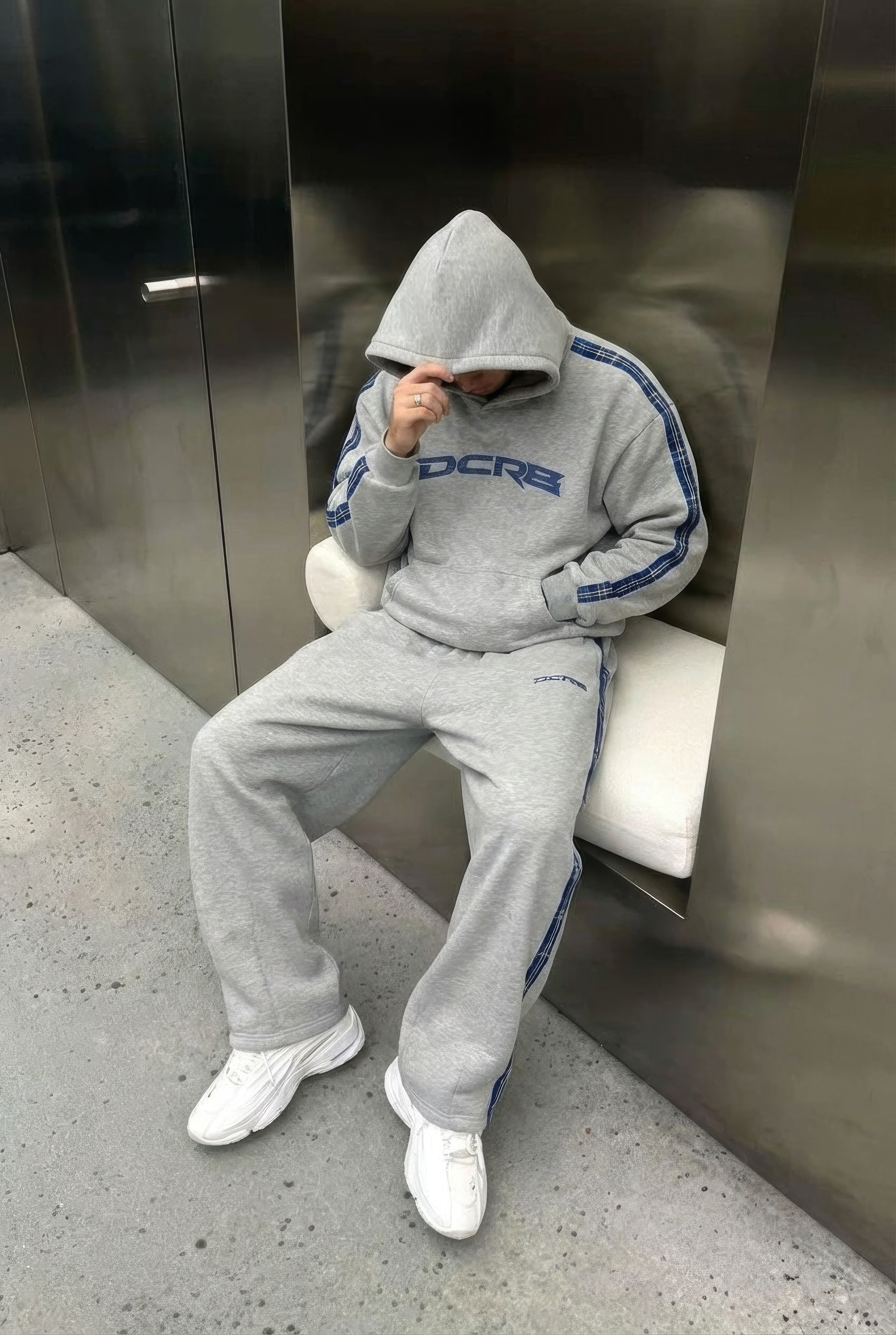 DCRB Checkered Stripe Baggy Joggers