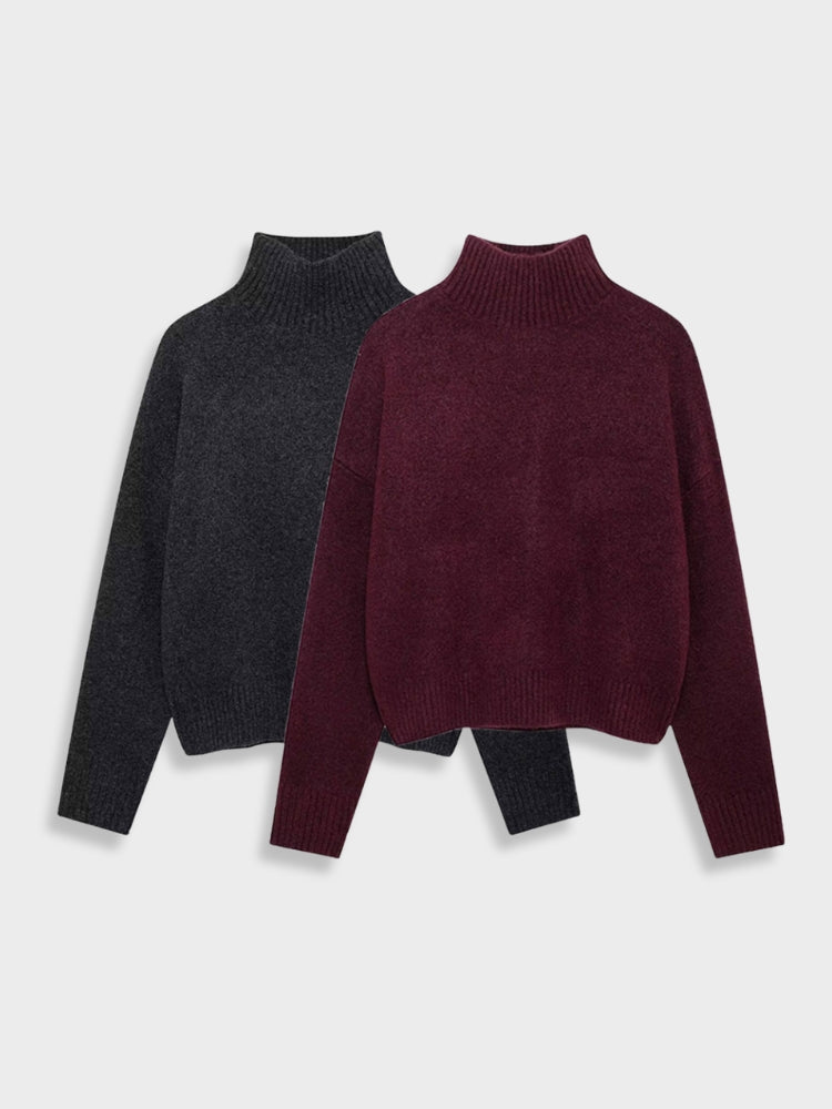 DCRB Burgundy Turtleneck