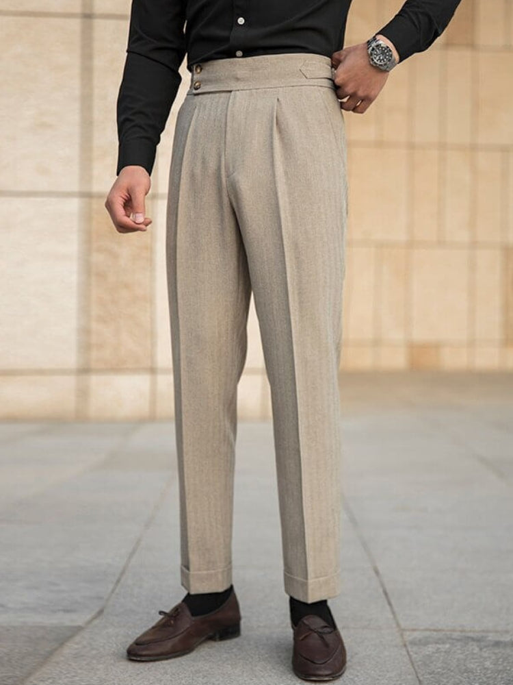 Casual Striped Trousers