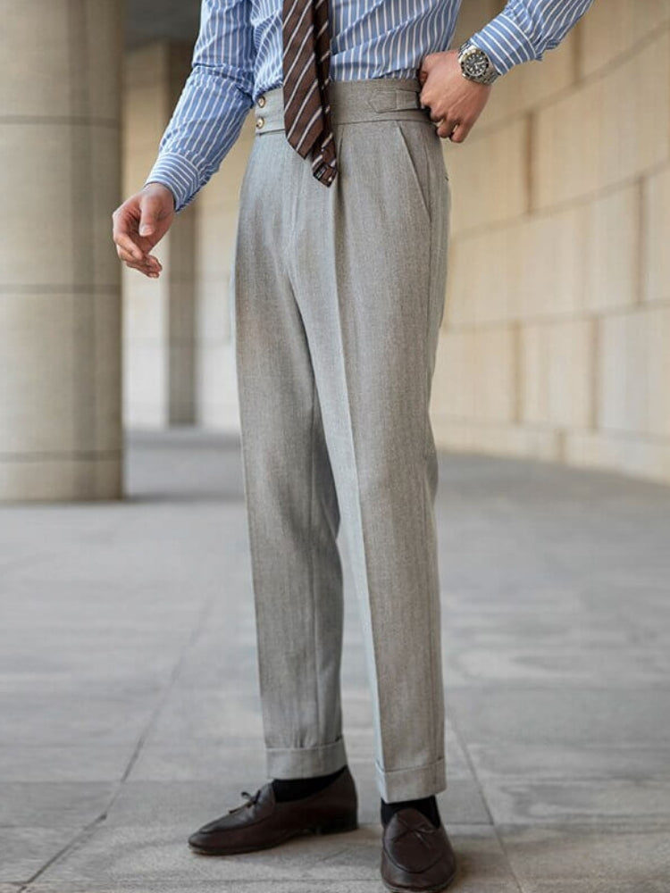 Casual Striped Trousers