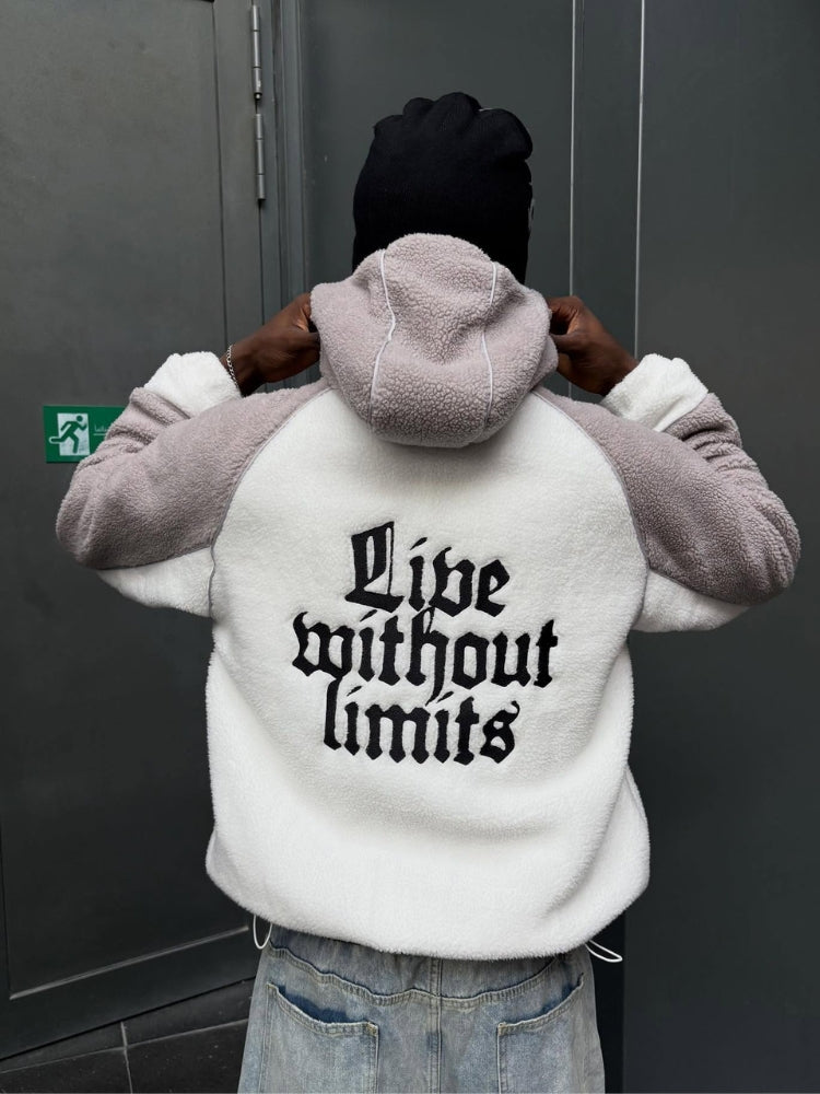 DCRB - Wolf Grey & White Sherpa Ninja Fleece