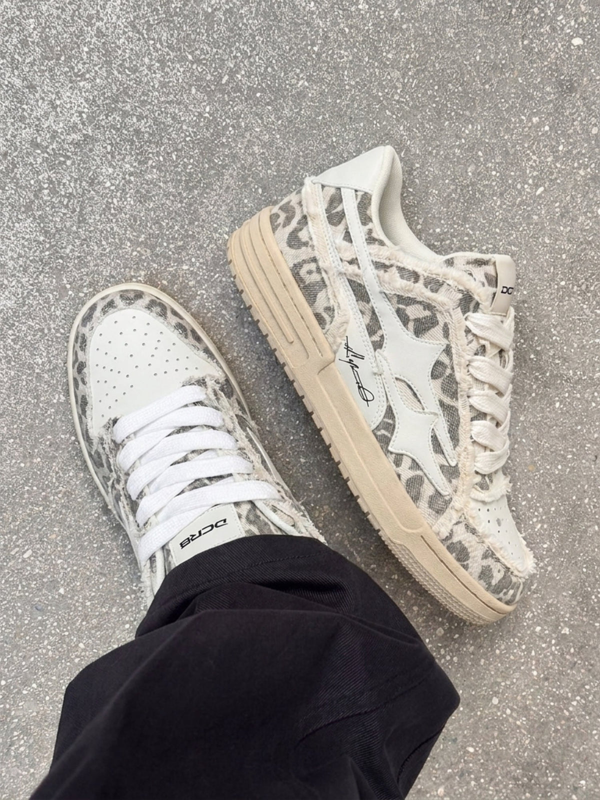 DCRB Bone Leopard Sneakers