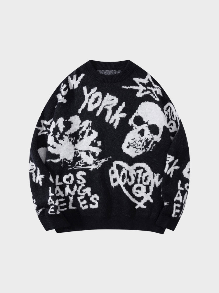 DCRB City Skull Knitwear