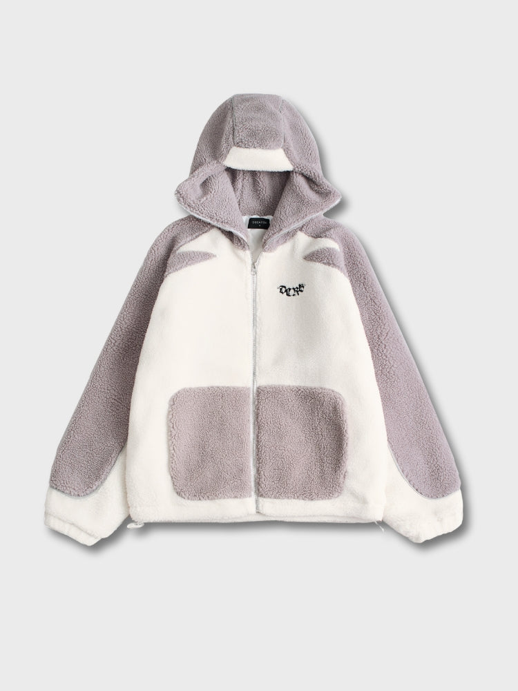 DCRB - Wolf Grey & White Sherpa Ninja Fleece