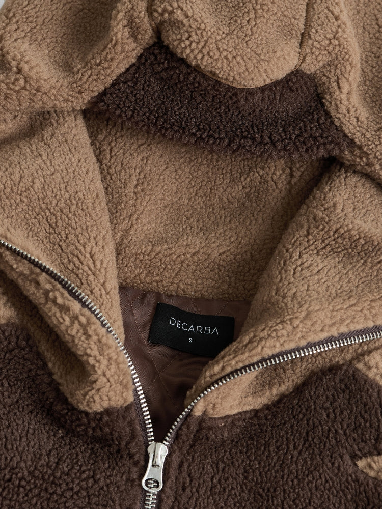 DCRB - Dark & Light Brown Sherpa Ninja Fleece