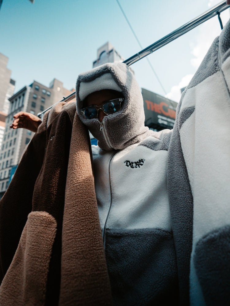 DCRB - Wolf Grey & White Sherpa Ninja Fleece