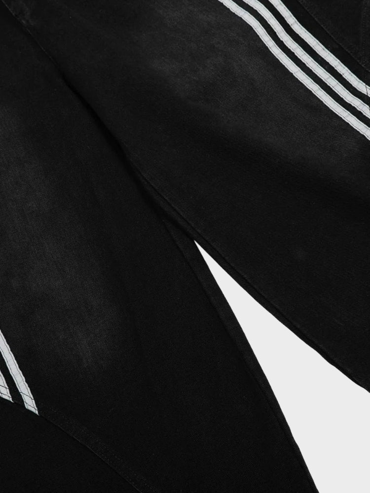 DCRB Striped Barrel Denim Jeans