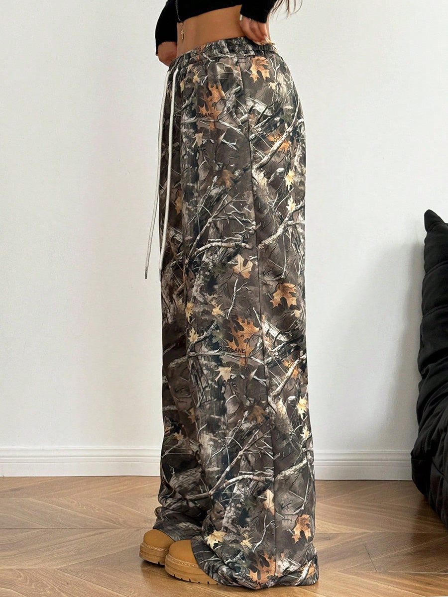 DCRB Women Wide Leg Camo Pants