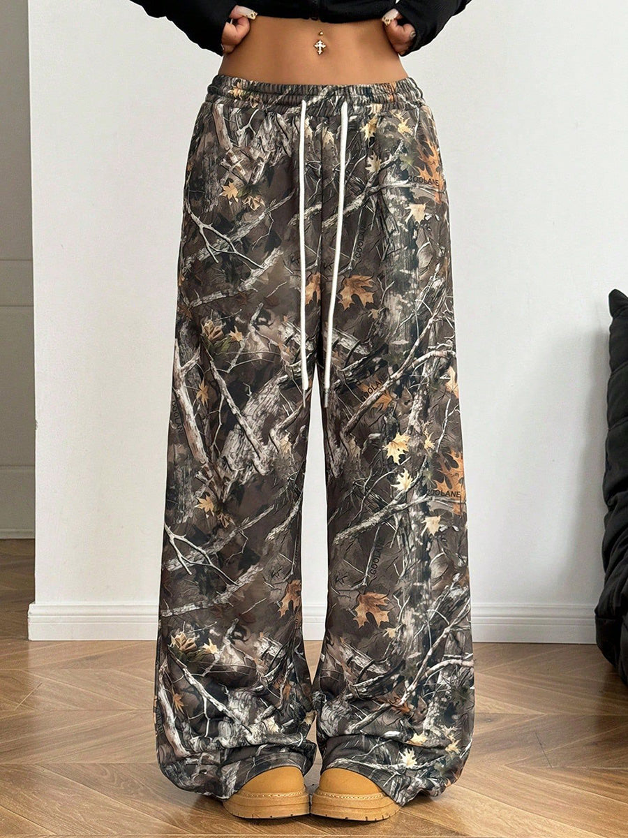 DCRB Women Wide Leg Camo Pants