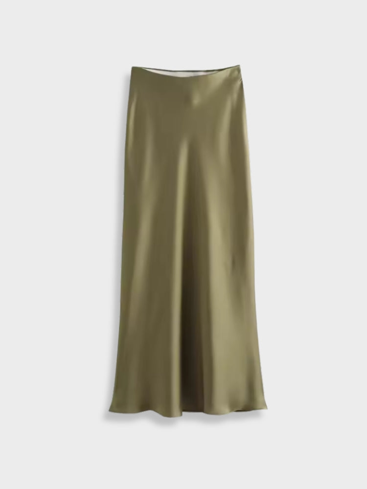 DCRB Satin High Waist Skirt