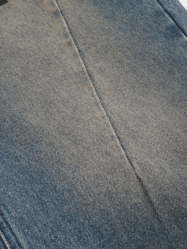 DCRB Letter Print Jeans