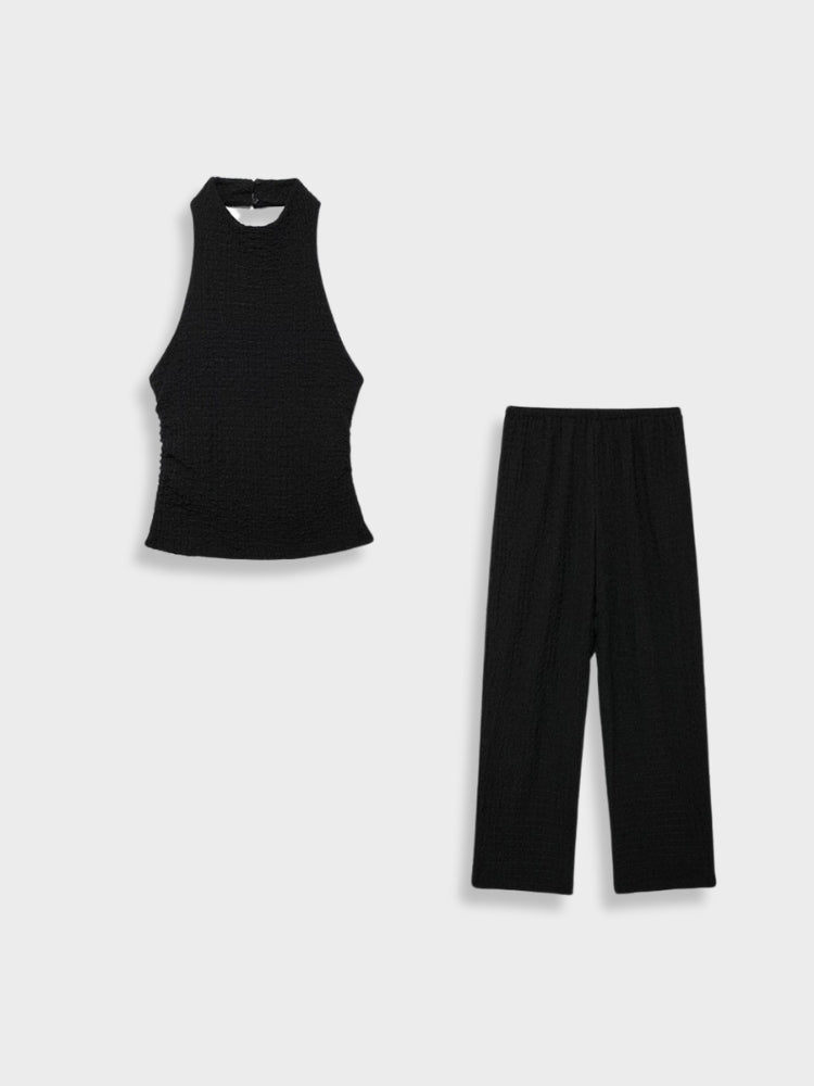 Roma Set - Set with Halter Top and Flared Trousers