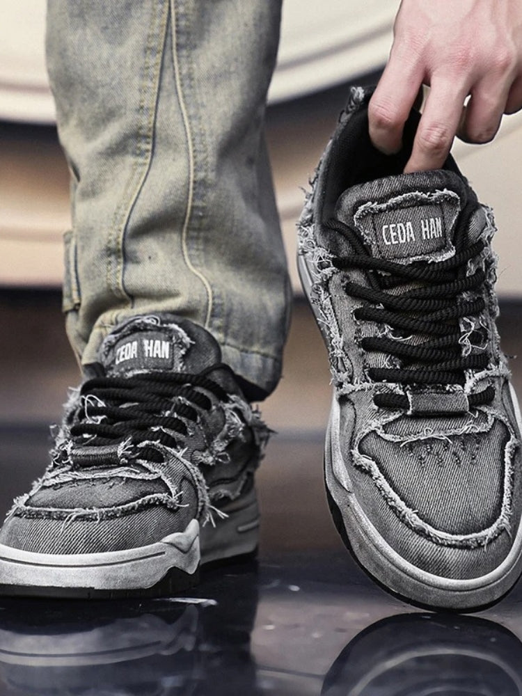 Decarba Washed Denim Sneakers