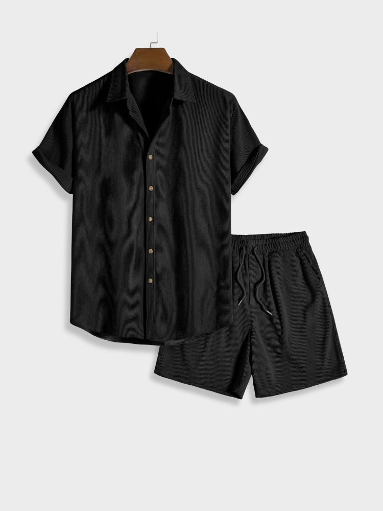 Button Up Corduroy Summer Set