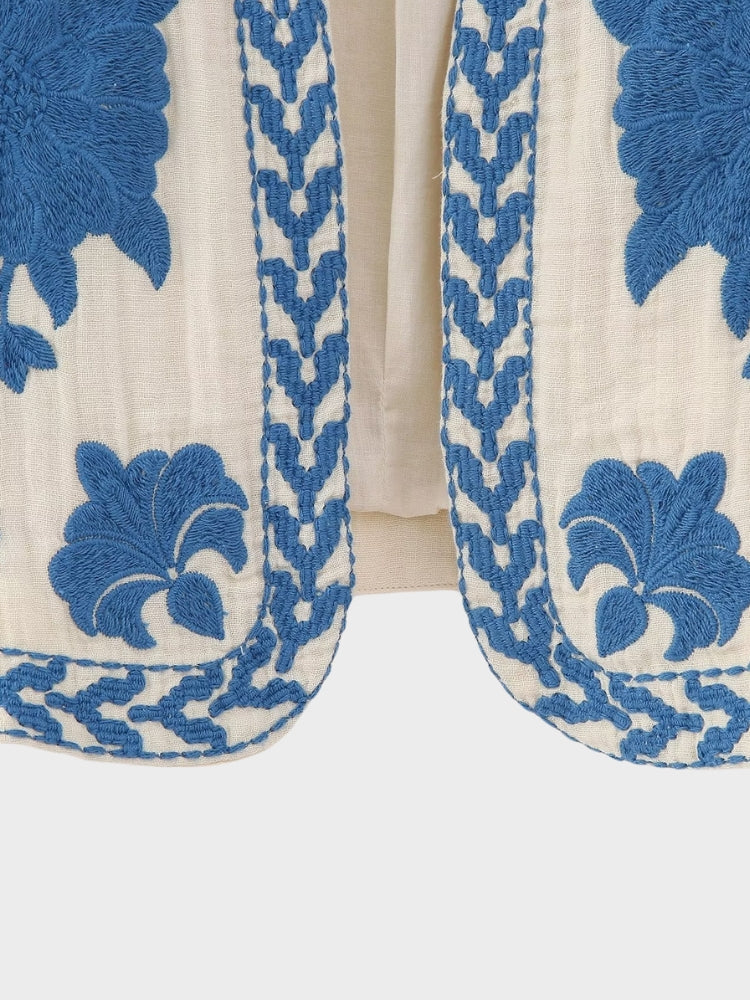 DCRB Floral Embroidered Summer Vest