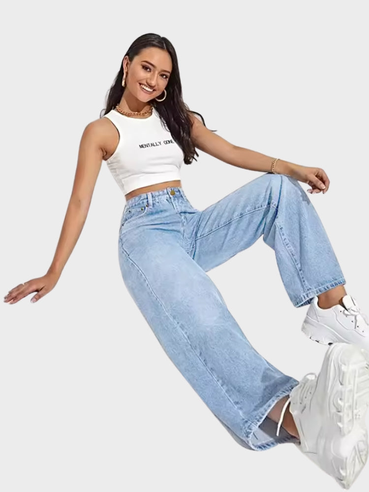 DCRB High Waist Loose Fit Denim Jeans