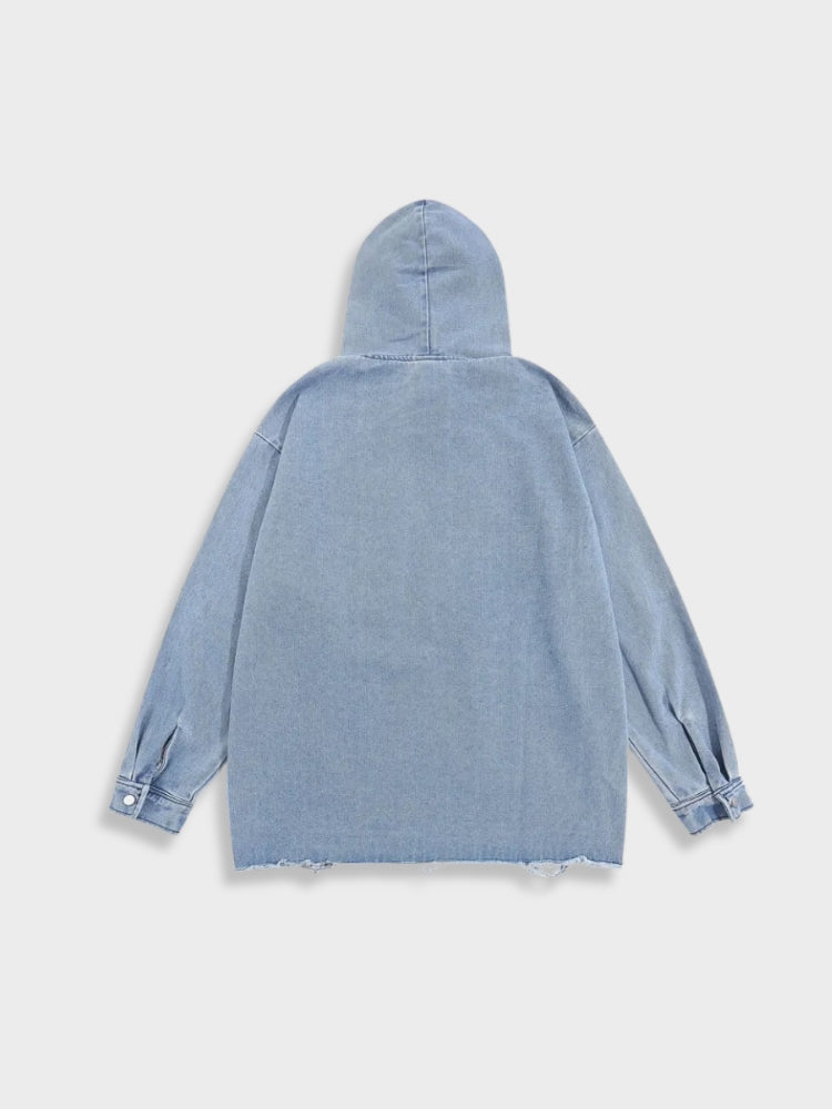 Vintage Broken Denim Hoodie