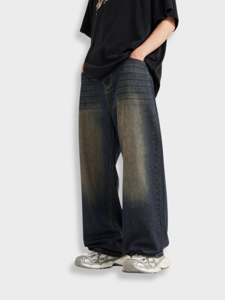 Street Wide Leg Washed Denim