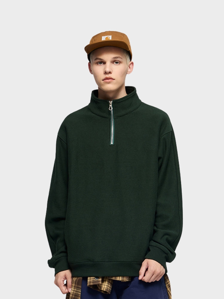 Decarba Oversized Half Zip Pullover