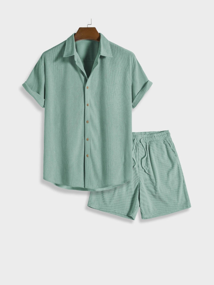 Button Up Corduroy Summer Set