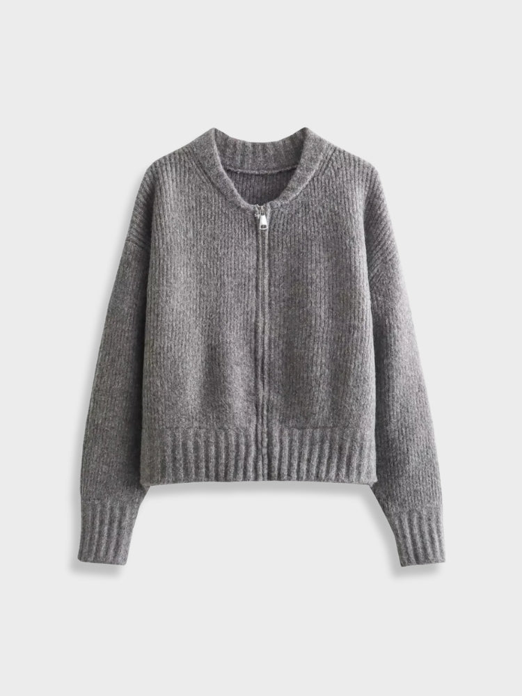 DCRB Casual Knitted Zip-up Sweater
