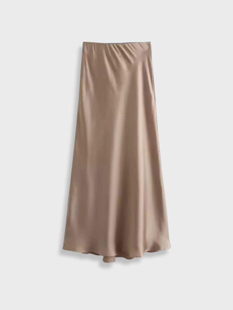 DCRB Satin High Waist Skirt