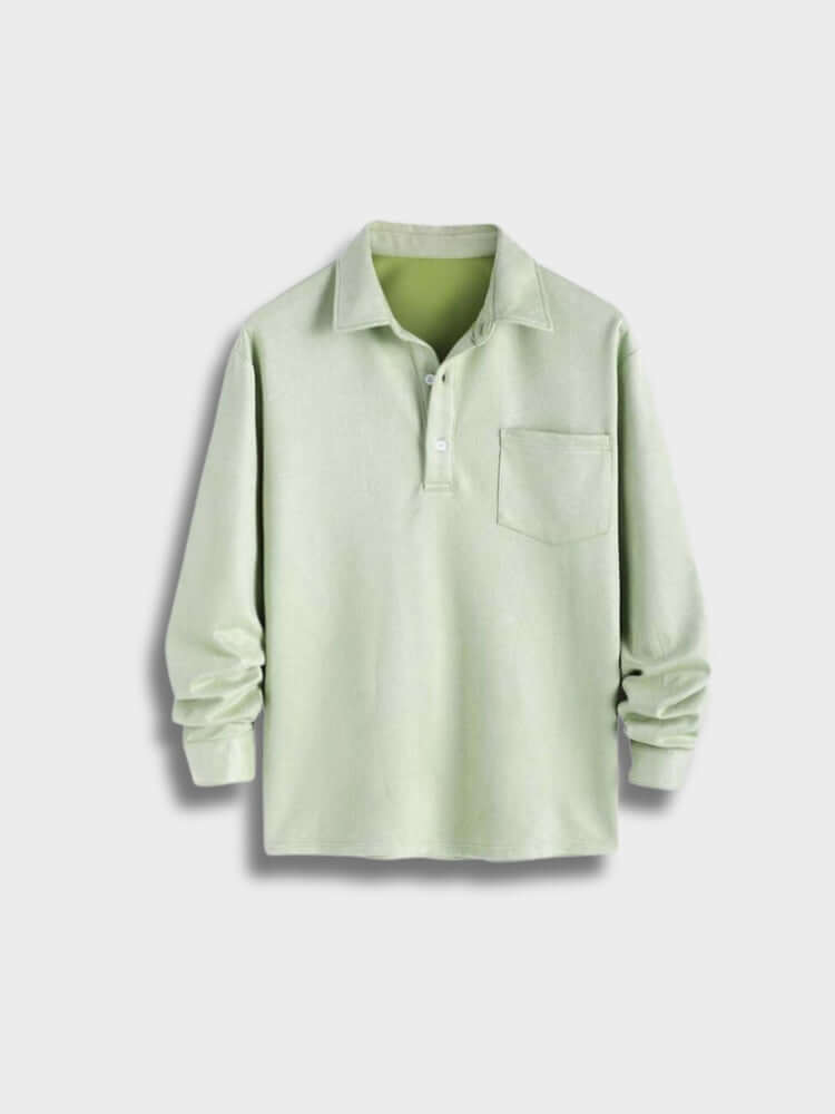 Longsleeve Polo Light Green