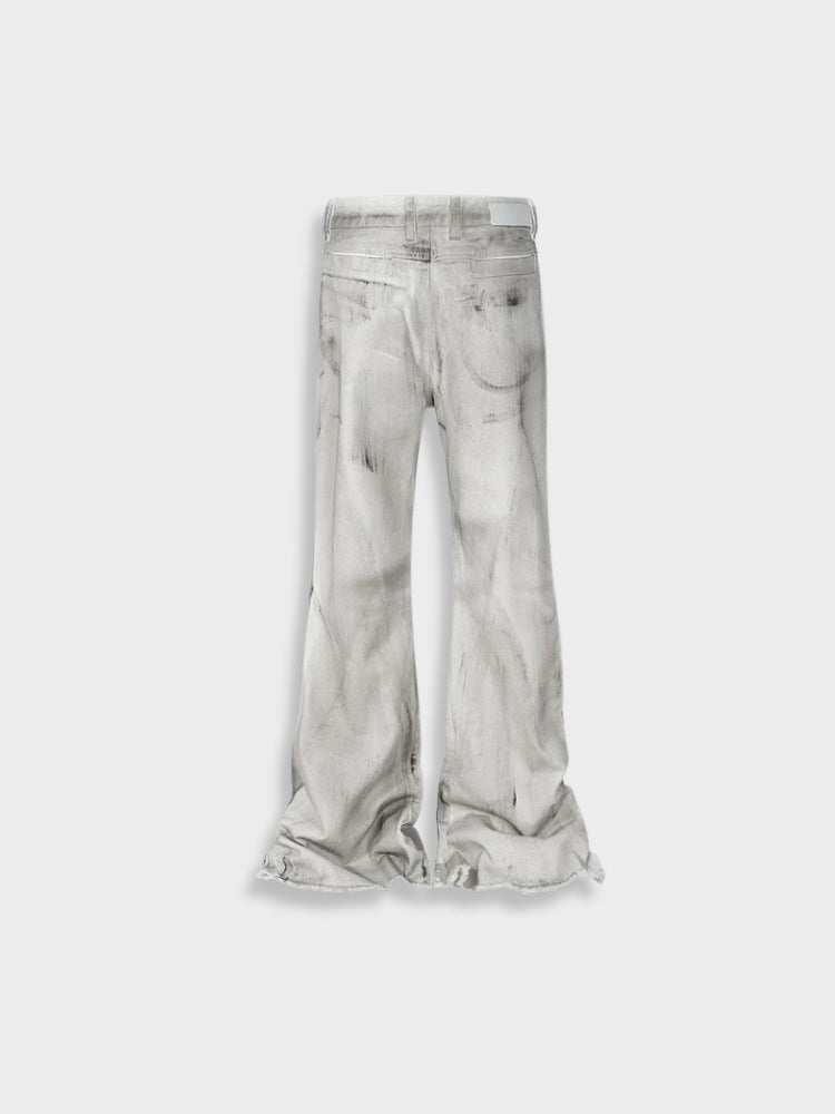 Wide Bottom Graffiti Jeans